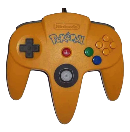 N64 Handkontroll Pokmon Edition Gul/Bl beg