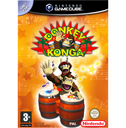 Donkey Konga - Nintendo Gamecube - PAL/EUR/SWD (SE/DK Manual) - Complete (CIB)