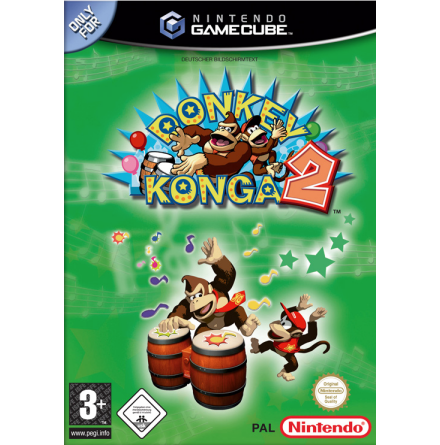Donkey Konga 2 - Nintendo Gamecube - PAL/EUR/SWD (SE/DK Manual) - Complete (CIB)